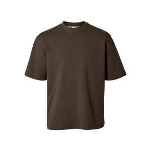 Selected Homme Brown Loose Fit T-Shirt